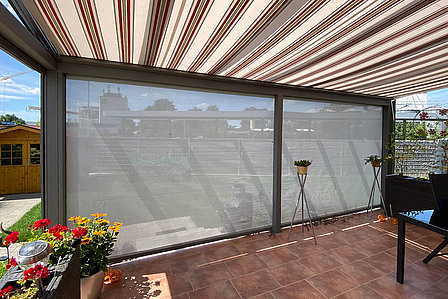 Terrasse mit Verglasung